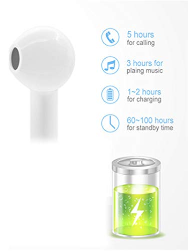 Ansbell Bluetooth Headphones True Wireless Headphones Stereo In Ear Earbud Headphones(White Bluetooth Headset)