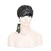 VRZ Human Hair Wigs Pixie Cut Short Brazilian None Lace Wig Average Cap Size Color 1B (MMT)