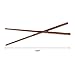Unichart Chinese Chopsticks Reusable Ebony Organic Natural Wood Chopsticks 10 pairs Set without Paint Dishwasher Safe, Khaki