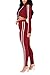 Pink Queen Womens Long Sleeve Side Stripe Crop Top  Leggings 2 Piece Sport Wear,Wine Red-long Sleeve,Small