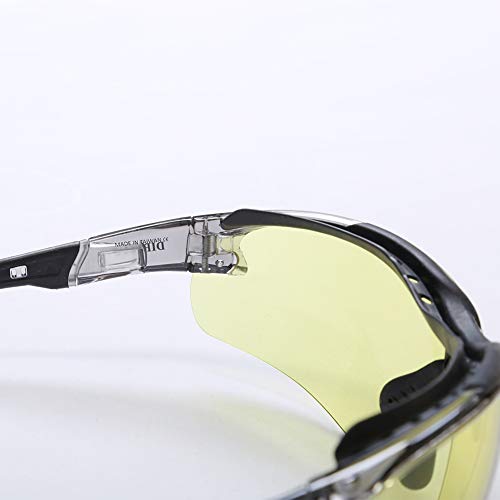 DIPFSUC Anti Fog Scratch Resistant Safety Glasses with Interchangeable Clear and Yellow Wraparound Lenses, Impact & UV Protection Protective Eyewear/Goggles with Interchangeable Headstrap/Temples - Thumbnail 6