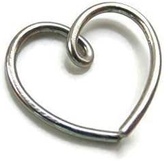 Clearance Sale Titanium Helix Daith Heart Earring Thin Small 20Gauge Single One