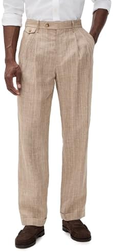 Lacoste Men's Loose Fit Piqué Pleated Pants, Port, Large at Amazon