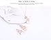 OUFO Jewelry Sets for Women Crystal Rose Gold Plated Necklace and Earrings Square Pink Pendant Wedding Costume Dressy Necklaces Set