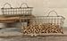 Rustic Farmhouse Silver 15 x 5 Inch Metal Wire Nesting Decorative Basket Organizer 2 Piece Set