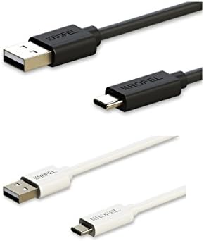 [2-Pack] Krofel 6 Feet / 1.8 Meter USB Type-C Sync and Charging Cable Compatible with Google Pixel 3 XL/Samsung Galaxy Note9 / Note8 / S8+ / S9 / S9+ Plus/Moto Z2 Force Edition/LG V35/V40/G6/G7