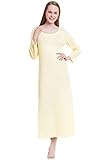 Del Rossa Women's Cotton Knit Nightgown, Long Scoop Neck Sleep Dress