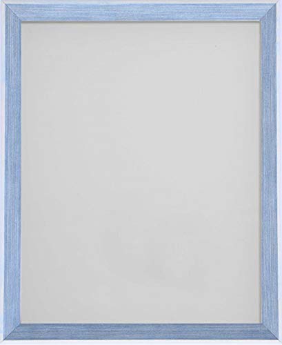 Frame Company Hawthorn Range Wooden Photo Frame, Dusty Blue, 8x8 Inch *Choice of Colours and Sizes* Fitted with Real Glass