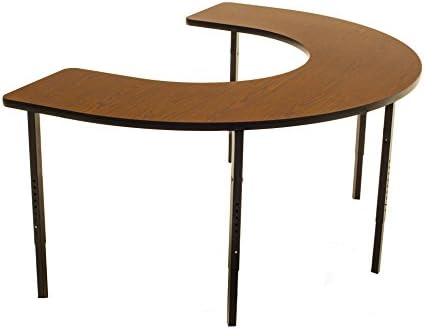 Wheelchair ACCESSIBLE Managed Care, Horseshoe, Adjustable 26" to 34" H, 100% Made In The USA., 34" Height, 48" Wide, 72" Length, Trim