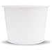 White Paper Ice Cream Cups - 16 oz Disposable Dessert Bowls - Comes In Many Colors With Fast Shipping! Frozen Dessert Supplies - 50 Count