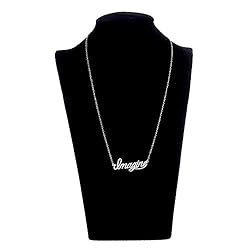 AOLO Imagine Words Necklace Name Jewelry Monogram