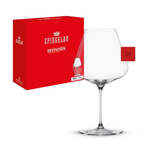 Spiegelau Rotweingläser 960 ml, 2 Stück, Definition, 1350160, Burgunder Gläser aus Kristallglas, Weingläser Rotwein spülmaschinenfest