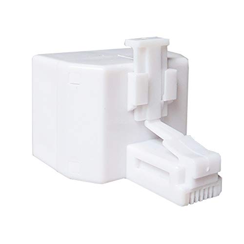 2 PCS RJ11 Double Telephone Jack Splitter and Adapter,Telephone Line Splitter,Telephone Line Adapter Plug 1 to 2 in Jack,Phone Jack Splitter for ADSL Fax Model Cordless Phone System 4-Conductor