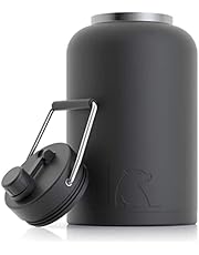 RTIC Jug with Handle,One Gallon, Black Matte, Large Double Vacuum Insulated Water Bottle, Stainless Steel Thermos for Hot & Cold Drinks, Sweat Proof, Great for Travel, Hiking & Camping