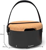 BergHOFF Leo Portable Carbon Steel Tabletop BBQ with Cork Lid - Black view 7