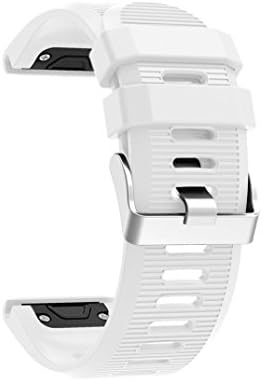 HP95 Replacement Silicagel Soft Quick Release Kit Band Strap Accessories For Garmin Fenix 5X GPS Watch (White)