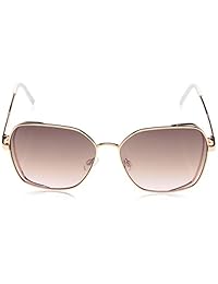 Jessica Simpson J5698 Rgdwh - Gafas de sol para mujer (redondas, iridio no polarizado, 2.362 in), color oro rosa y blanco