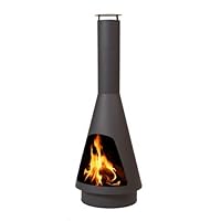  La Luz Gartenkamin schwarz XXL Garden Oven 