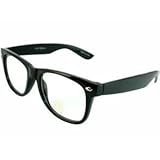 Vintage "Buddy" Wayfarer Blues Brothers Clear Sunglasses