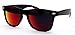 WebDeals Retro - Classic 80's Style Sunglasses Vintage Rectangle (Matte Black, Dark Red)…