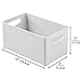mDesign Plastic Stackable Household Storage Organizer Container Bin Box with Handles - for Media Consoles, Closets, Cabinets - Holds DVD's, Video Games, Gaming Accessories, Head Sets - Light Gray