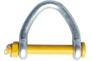 YELLOW LIFTING 3" Web Sling Shackle Clevis w/Safety Nut HDG for Lifting Sling Straps WLL 13050 LBS Breskng Strength 52200 LBS