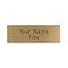 Name Badges - Name Tags - Custom Engraved with Magnet Fastener (Brushed Gold/Black)