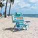 Rio Tommy Bahama Backpack Chair Ocean Stripes with Surf Boards