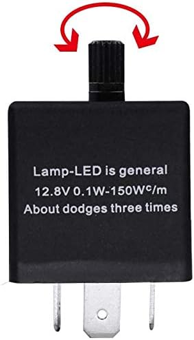 YUNPICAR 3-Pin CF14 EP35 JL-02 12V 0.02A-20A Electronic LED Flasher Adjustable Relay For LED Hyper Fast Blink for Turn Signal Light Bulbs