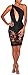 sexycherry Women Boho Bodycon Sexy Lace Floral Halter Strap Deep V Neck Evening Club Mini Dress Black