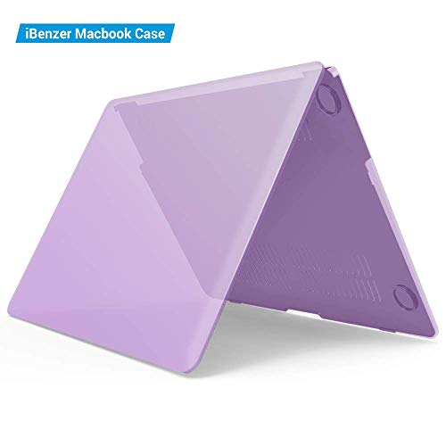 IBENZER MacBook Air 11 Inch Case Model A1370 A1465, Soft Touch Plastic Hard Shell Case Bundle with Keyboard Cover for Apple Laptop Mac Air 11, Purple, A11PU+1 A