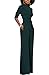 KISSMODA Women's Jumpsuit Formal Celebrity Style Lapel Long Length Pants Jumpsuits Green Medium