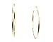 Clip-on Earrings Gold Tone Hoop Earrings Simple Thin 2.25 inch Hoop