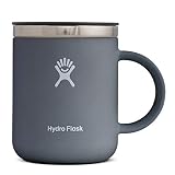Hydro Flask 12 oz Travel Coffee Mug - Stainless Steel & Vacuum Insulated - Press-In Lid - Stone