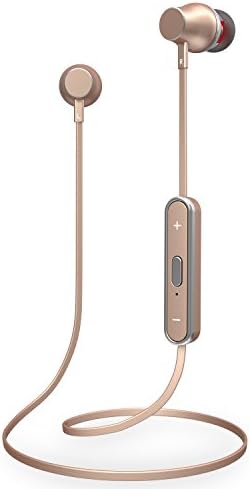 FOZENTO Bluetooth Headphones V4.2 Wireless Magnetic Sports with Microphone Bluetooth Earphone IPX5 Waterproof Stereo Bluetooth Headsets with Noise Cancellation for all Services - Gold