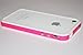 White Hot Pink Open Back Bumper Case Cover for Apple Iphone 4 4s