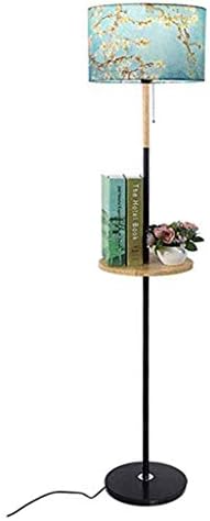 Floor Lamp Coffee Table Rack Tray with Table Wooden Living Room Bedroom Simple Modern Bedside Lamp (Edition : 12W Smart Remote Control)