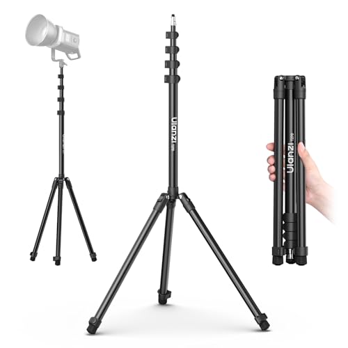 Ulanzi T270 270cm Lichtstativ, Aluminium Lampenstativ, Tragbares Stativ Kamera,Belastbar bis 6kg,Höhenverstellbares Lichtstativ, 1/4" Schraube Stativ