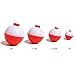 Fishing Bobbers Set Snap Hard ABS on Red/White Fishing Floats Bobbers Push Button Round Buoy Floats Fishing Tackle Accessories Size: 0.5/0.75/1/1.25/1.5/2/2.5 Inch 10pcs-50pcs/lot