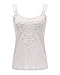 ZANZEA Women's Sexy Sleeveless Lace Crochet Tank Tops T Shirt Blouse Camis Vest White M=US 8