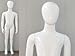 (MD-CW6YEG) ROXYDISPLAY Egg Head 6 Years Old Children's Mannequin with Hands Straight Down. Base Included.