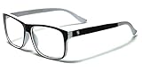 Wayfarer Style Two Tone Horn Rimmed Retro Fashion Reading Glasses