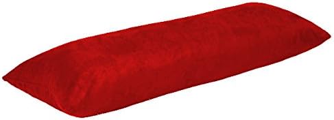 Faux Suede Body Pillow Cover with zipper enclosure 100 % Micro Suede fabric 21" x 55" (Red)