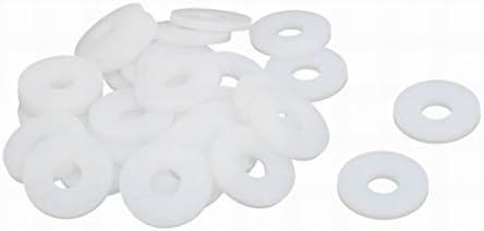 FemiaD 18mmx6mmx2mm PTFE Round Shaped Flat Washer Gasket Ring White 30pcs