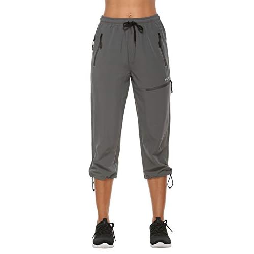 womens elastic waist hiking pants