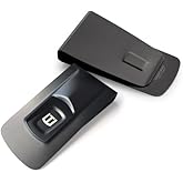 The Tightwad Money Clip - Minimalist Slim Wallet For Men - Front Pocket Credit Card Holder - Metal Small Mens Wallets (Black)