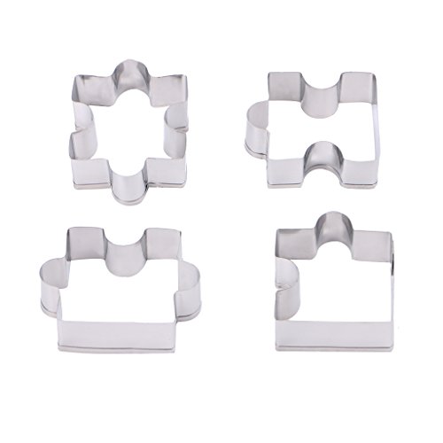 4Pcs Stainless Steel Cutter Mold Biscuit Cookies Pastry Cake Fondant Mould Tool