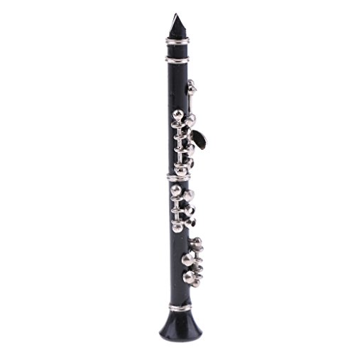 MonkeyJack Miniature ABS Plastic Black Clarinet Musical Instrument with Box for 1/12 Dollhouse Music Room Decoration