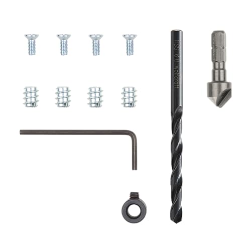 wolfcraft Repair Set for Cup Hinge - 11 Pcs. Cabinet Side Mounting Kit