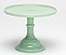 9" Jade Green Milk Glass Cake Stand Plate Bakers Quality
